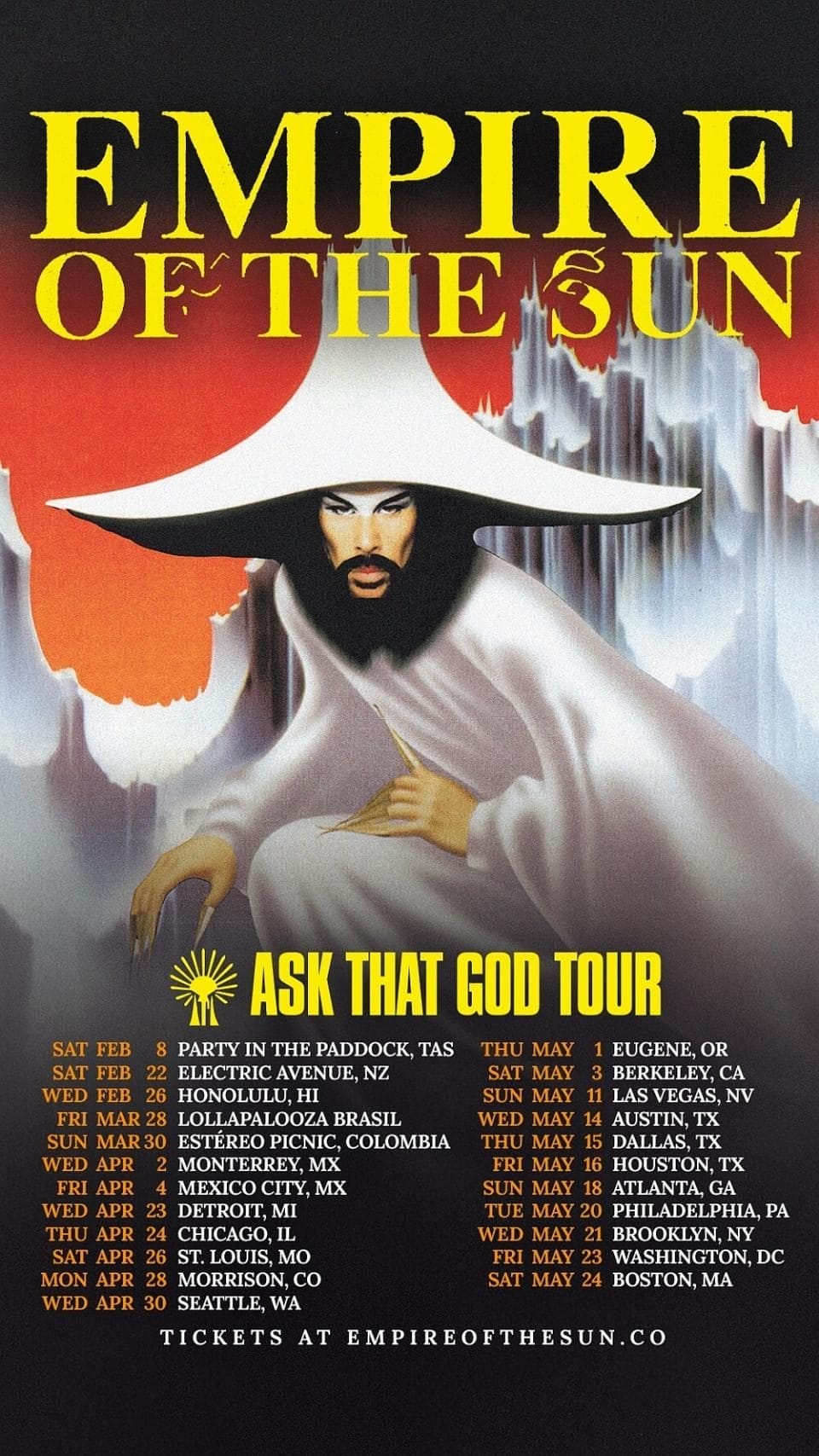 Empire of the Sun Announce 2025 US Tour Dates | Must-Catch Concerts in Houston This May