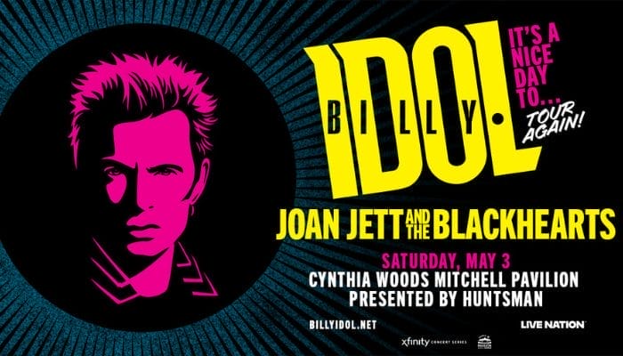 Billy Idol x Joan Jett & the Blackhearts, Cynthia Woods MP, May 3 | Must-Catch Concerts in Houston This May