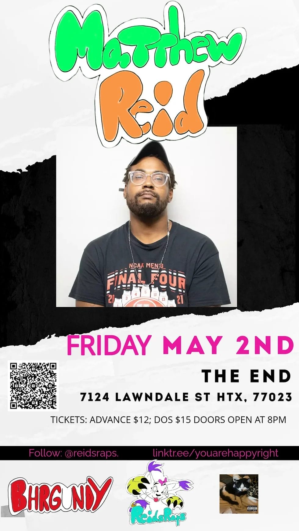 Matthew Reid W/ Special Guests | The End | Must-Catch Concerts in Houston This May