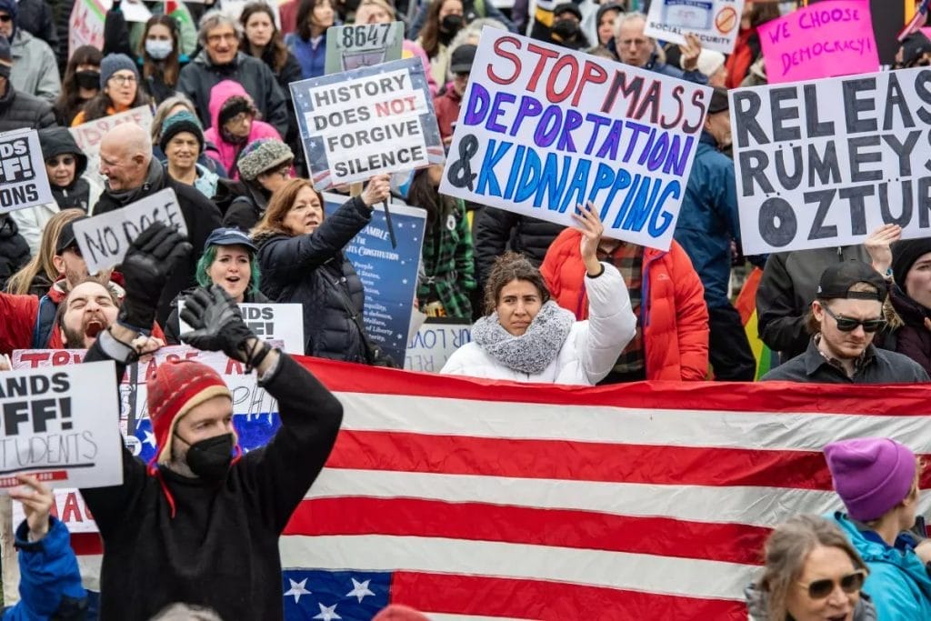 Houston Joins Nationwide 'Hands Off' Protest Against Trump and Musk